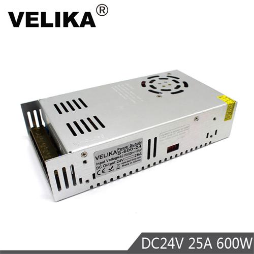 S-600-24 Switching Power Supply 600W 24V 25A, input 110/220V (Velika®)